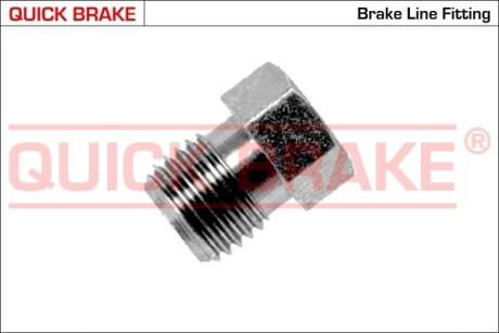 J З'єднувач трубки гальмівний (3/8''x24/10x14.4/d=5.0) QUICK BRAKE підбір по vin на Brocar