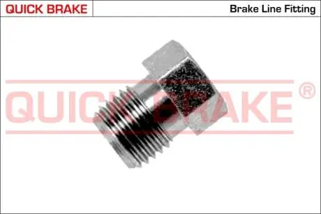 J Соединитель трубки тормозной (3/8&#039;&#039;x24/10x14.4/d=5.0) QUICK BRAKE підбір по vin на Brocar