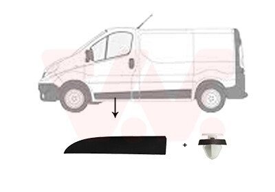 4396421 Накладка дверей (передніх/L) Opel Vivaro/Renault Trafic 14- VAN WEZEL підбір по vin на Brocar