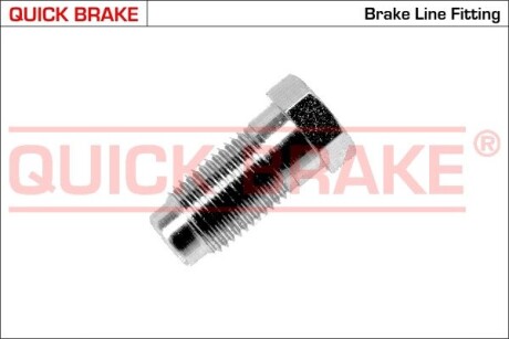 C Соединитель трубки тормозной (M10x1/11x24.8/d=5.0) QUICK BRAKE підбір по vin на Brocar