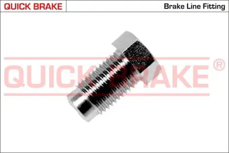 F Соединитель трубки тормозной (3/8&#039;&#039;x24/11x21/d=5.0) QUICK BRAKE підбір по vin на Brocar