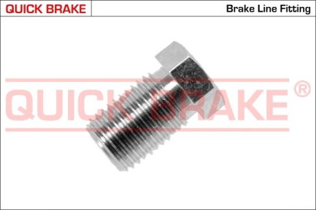 S З'єднувач трубки гальмівний (3/8'x24/10x18.0/d=5.0) QUICK BRAKE підбір по vin на Brocar