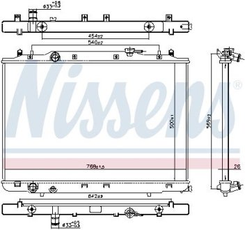 606314 Радіатор сист. охолодження NISSENS підбір по vin на Brocar