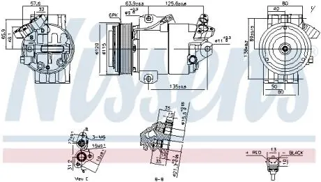 891012 Компресор кондиціонера NISSENS підбір по vin на Brocar
