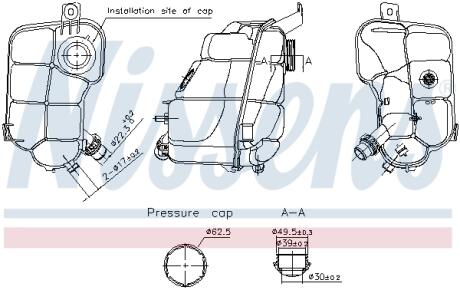996337 Бачок компенсійний NISSENS подбор по vin на Brocar