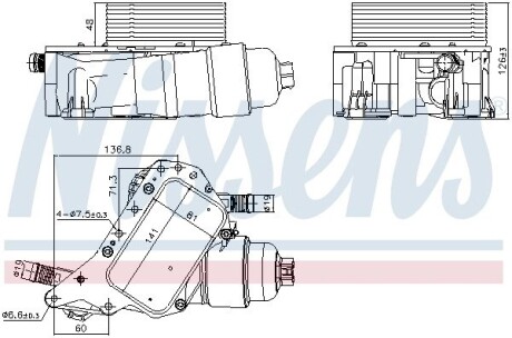 91339 Радіатор оливний NISSENS підбір по vin на Brocar