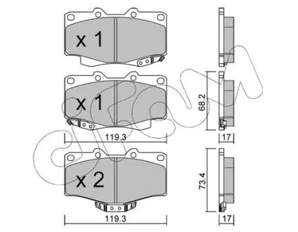 8221292 Колодки гальмівні пер. Land Cruiser/Hilux/4 Runner/Taro 89- CIFAM подбор по vin на Brocar