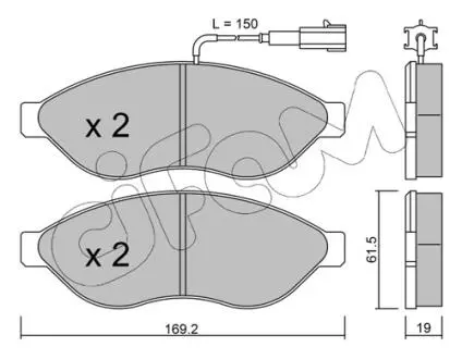 8227081 Гальмівні колодки перед. Jumper/Ducato/Boxer 06- (1.1-1.5t) CIFAM подбор по vin на Brocar