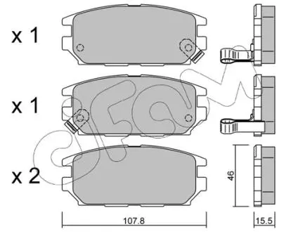 8224830 Колодки гальмівні задн. Galant/Lancer/Space Wagon (89-05) CIFAM підбір по vin на Brocar