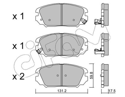 8228850 Колодки гальмівні перед. Civic/Sonata/Tucson (04-13) CIFAM подбор по vin на Brocar