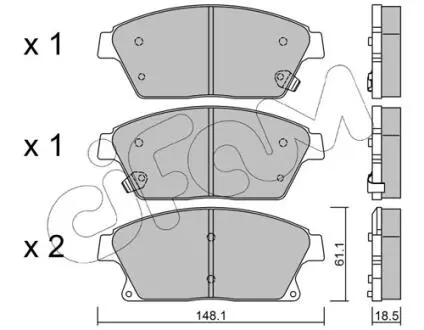 8228390 Колодки гальмівні пер. Zafira/Astra/Cruze/Volt 09- CIFAM подбор по vin на Brocar