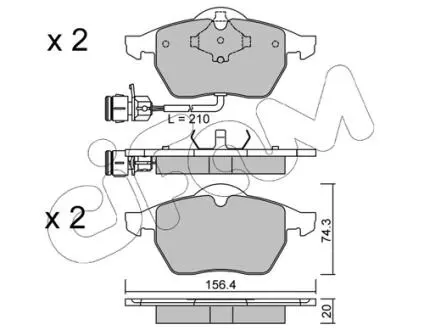 8221810 Гальмівні колодки перед 100/200/A4/A6/Passat 79-01 CIFAM подбор по vin на Brocar