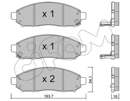 8227431 Гальмівні колодки перед. Nissan Navara 2,5dCi 05- CIFAM подбор по vin на Brocar