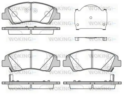 P1483302 Гальмівні колодки перед. Hyundai i10 1.0-1.2 13- WOKING підбір по vin на Brocar