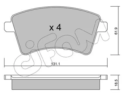 8228120 Гальмівні колодки перед. Kangoo 08- (R15/R16) CIFAM подбор по vin на Brocar