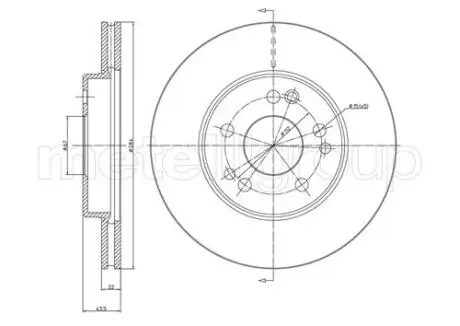 800167 Гальмівний диск перед. W201/W124/W107 (83-98) CIFAM підбір по vin на Brocar
