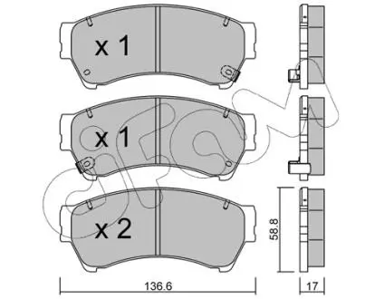 8229240 Колодки гальмівні пер. Mazda 6 07-13 CIFAM подбор по vin на Brocar