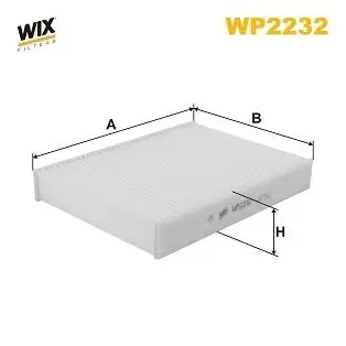 WP2232 Фільтр салону WIX FILTERS подбор по vin на Brocar