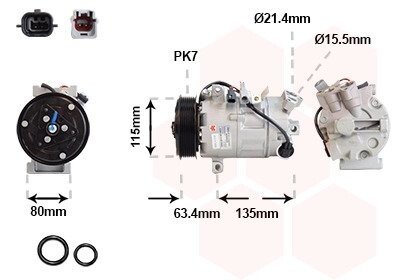 4300K630 Компресор кондиціонера VAN WEZEL 4300K630 VAN WEZEL подбор по vin на Brocar