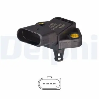PS2007312B1 Датчик, тиск впускної труби DELPHI підбір по vin на Brocar