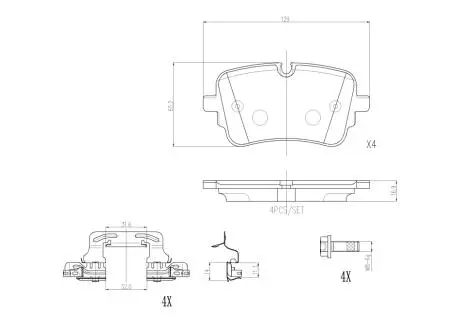 P85190 Гальмівні колодки дискові BREMBO підбір по vin на Brocar