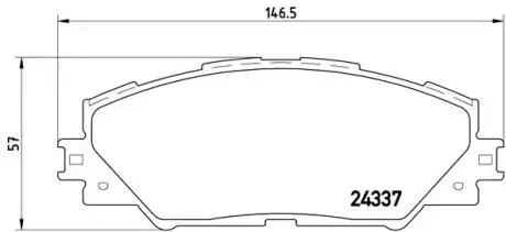 P83071X Комплект гальмівних накладок, дискове гальмо BREMBO підбір по vin на Brocar