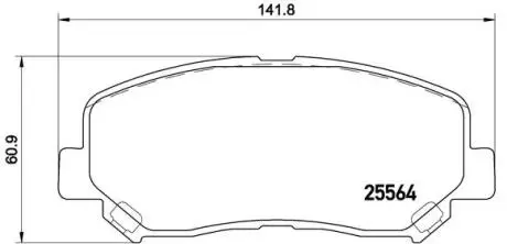 P49045X Комплект гальмівних накладок, дискове гальмо BREMBO підбір по vin на Brocar