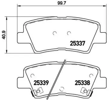 P30067X Комплект гальмівних накладок, дискове гальмо BREMBO підбір по vin на Brocar
