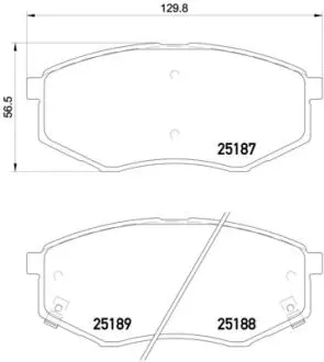P30055X Комплект гальмівних накладок, дискове гальмо BREMBO підбір по vin на Brocar