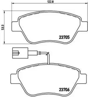 P23141X Комплект гальмівних накладок, дискове гальмо BREMBO підбір по vin на Brocar