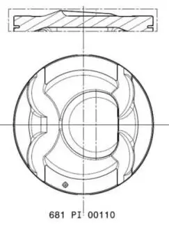 681PI00110002 Поршень MAHLE / KNECHT подбор по vin на Brocar
