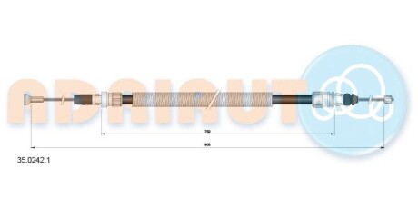 3502421 Трос зупиночних гальм ADRIAUTO підбір по vin на Brocar