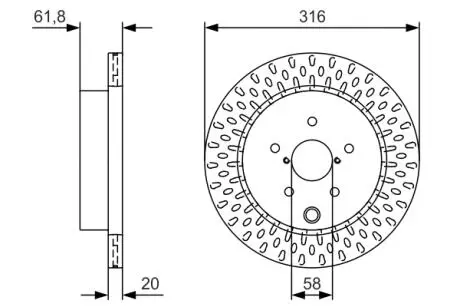 0986479V05 Гальмівний диск BOSCH підбір по vin на Brocar