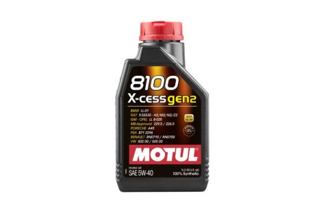 109774 Масло 8100 X-CESS GEN2 5W40 (1L) MOTUL подбор по vin на Brocar