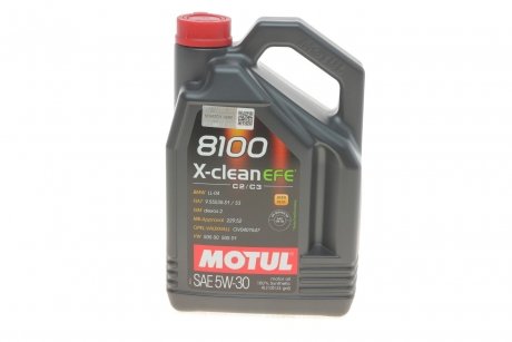 814007 Масло 5W30 X-clean EFE 8100 (4L) MOTUL подбор по vin на Brocar