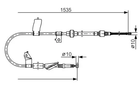1987482085 HONDA трос ручн.гальма лів.Civic 95- BOSCH підбір по vin на Brocar