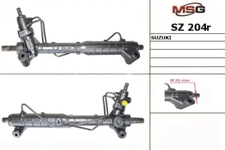 SZ204R Рульова рейка з ГПК відновлена SUZUKI Grand Vitara 2004- MSG підбір по vin на Brocar