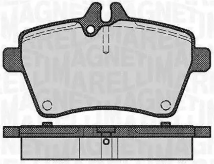 363916060309 Колодки гальмівні дискові, комплект MAGNETI MARELLI подбор по vin на Brocar