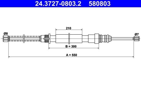 24372708032 Трос, стояночная тормозная система ATE подбор по vin на Brocar