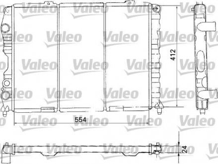 731283 Радиатор, охлаждения дивгателя VALEO підбір по vin на Brocar