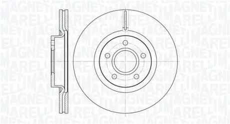 361302040134 Тормозной диск MAGNETI MARELLI подбор по vin на Brocar