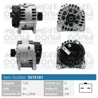 5515181 Автозапчастина MEAT&DORIA подбор по vin на Brocar