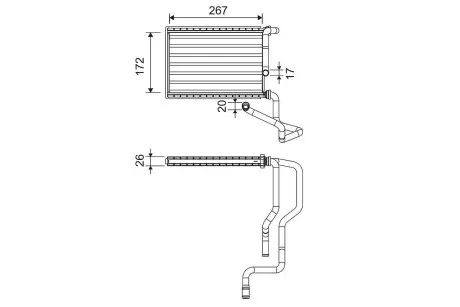811579 Радіатор пічки VALEO підбір по vin на Brocar