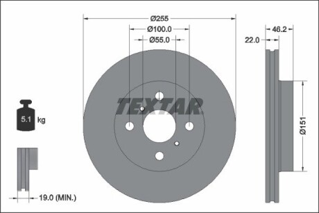 92344803 Автозапчастина TEXTAR подбор по vin на Brocar