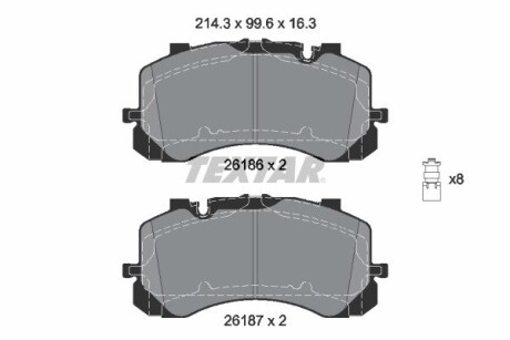 2618601 Гальмівні колодки BENTLEY Bentayga "F "17>> TEXTAR підбір по vin на Brocar