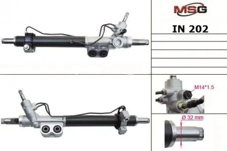 IN202 Рульова рейка з ГПК нова NISSAN Navara D40 05-15, Pathfinder R51 04-14 MSG підбір по vin на Brocar