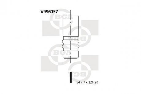 V996057 Клапан двигуна BGA підбір по vin на Brocar