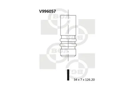 V996057 Клапан двигуна BGA підбір по vin на Brocar