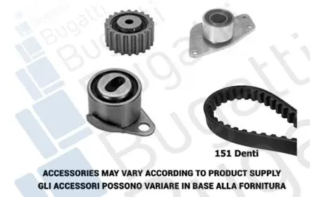 BKCD0610 Комплект ГРМ 1.9D Kangoo 97-03/Clio 91-05/Rapid 94-98 (з шестернею) BUGATTI подбор по vin на Brocar