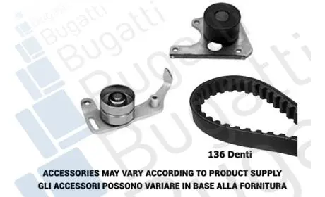 BKCD0123 Комплект ГРМ Scudo/Jumpy/Berlingo/Expert/Partner 1.9D (XUD9) 98- BUGATTI підбір по vin на Brocar